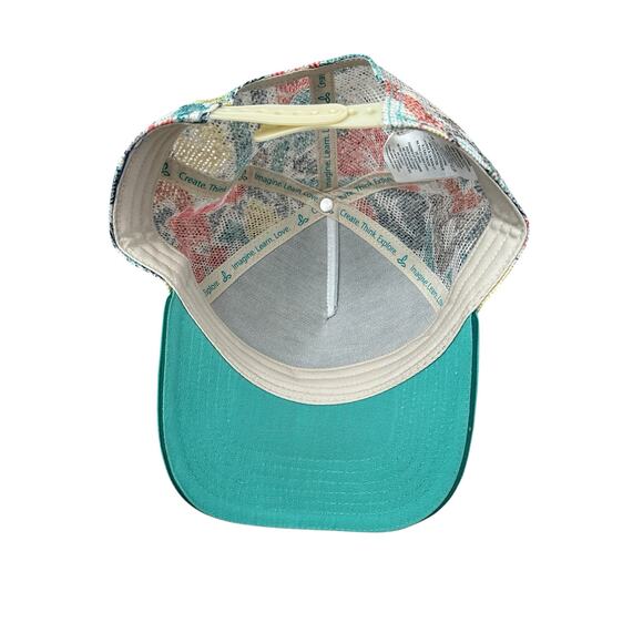 Prana Geometric Teal Trucker Mesh Snapback Hat Cap Womens - Picture 7 of 7